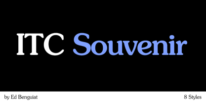 ITC Souvenir Font Poster 1